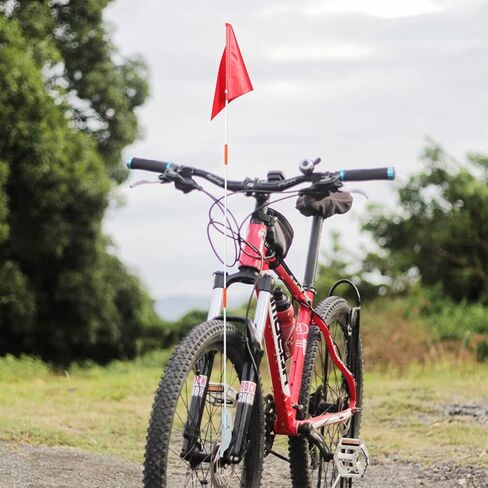 2 Sets high visibility bike flag bicycle visibility flags bicycle flagpole for electric bikes Golf carts Bicycle Flags in Saudi Arabia