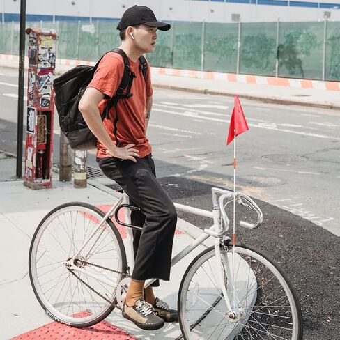 2 Sets high visibility bike flag bicycle visibility flags bicycle flagpole for electric bikes Golf carts Bicycle Flags in Saudi Arabia