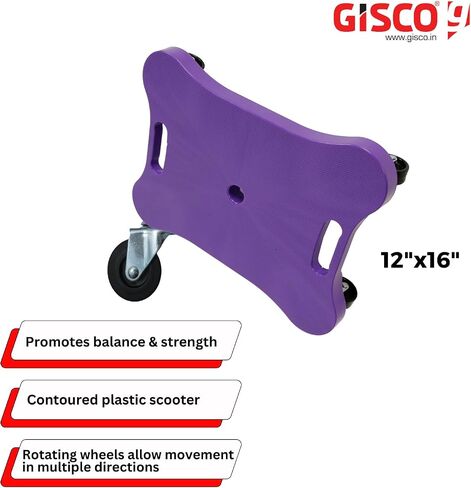 GISCO Plastic Scooter Board with Contoured Handles, 16 x 12 x 3 inches in Saudi Arabia