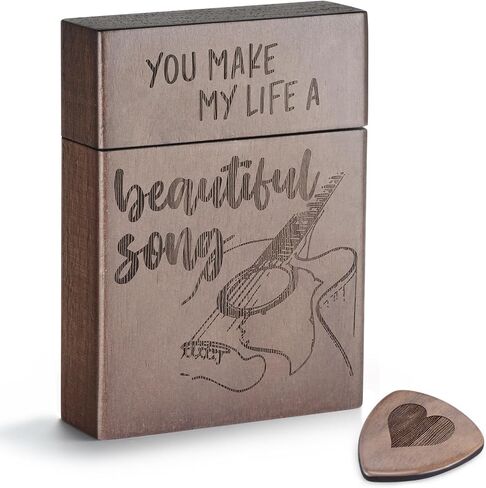 THYGIFTREE Guitar Pick Holder for Guitar Players, Fits 5-18 Guitar Picks, Unique Guitar Accessories Gifts for Musicians, Music Lovers, Rock and Roll in Saudi Arabia