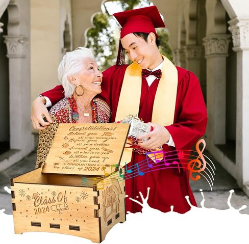 هدايا التخرج لها - صندوق لعب البهاء والظروف الموسيقية، هدايا التخرج، هدايا ملهمة للنساء الخريجين/الرجال/الفتاة/المدرسة الثانوية/فئة الكلية لعام 2024 هدايا التخرج in Kuwait
