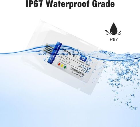 مسجل بيانات درجة الحرارة USB، -40 درجة فهرنهايت ~ 140 درجة فهرنهايت مسجل درجة الحرارة للاستخدام الفردي مع تقرير PDF CSV، 30000 قراءة عالية الدقة 180 يومًا لنقل السلسلة الباردة، عبوة واحدة، علامة جديدة 1U in Kuwait