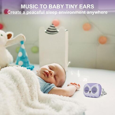 Portable White Noise Machine DOSII Mini Sound Machine for Baby Sleeping, Cute Owl Sleep Therapy with 25 Soothing Sounds, 4 Timer, Easy to Pocket&Travel for Toddler Boy Sleep Aid Baby Registry Search in Saudi Arabia