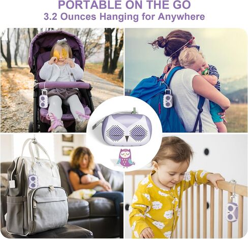 Portable White Noise Machine DOSII Mini Sound Machine for Baby Sleeping, Cute Owl Sleep Therapy with 25 Soothing Sounds, 4 Timer, Easy to Pocket&Travel for Toddler Boy Sleep Aid Baby Registry Search in Saudi Arabia