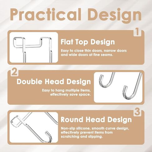 Over The Door Drawer Cabinet Hook, 2 Pack 304 Stainless Steel S-Shaped Drawer Cabinet Back Hanger Hooks, Over Door Hanger Hooks for Hanging Towels, Clothes, Dish Towel, Bag in Kuwait