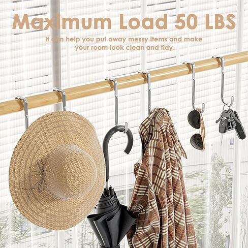 Over The Door Drawer Cabinet Hook, 2 Pack 304 Stainless Steel S-Shaped Drawer Cabinet Back Hanger Hooks, Over Door Hanger Hooks for Hanging Towels, Clothes, Dish Towel, Bag in Kuwait