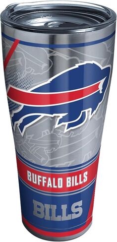 كوب Tervis ذو الجدران الثلاثية NFL Buffalo Bills المعزول يحافظ على المشروبات باردة وساخنة، 30oz - من الفولاذ المقاوم للصدأ، حافة in Kuwait