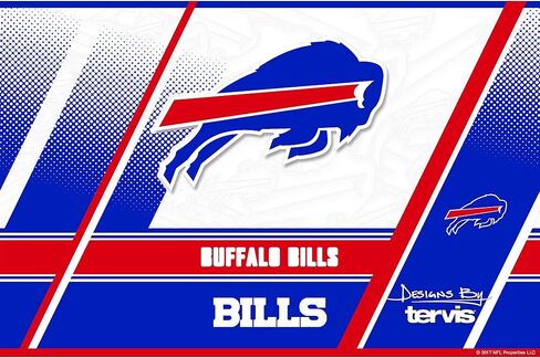 كوب Tervis ذو الجدران الثلاثية NFL Buffalo Bills المعزول يحافظ على المشروبات باردة وساخنة، 30oz - من الفولاذ المقاوم للصدأ، حافة in Kuwait