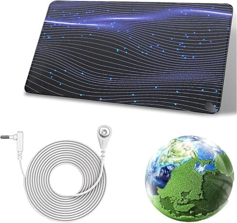 طقم بساط التأريض، سجاد التأريض للقلق وتخفيف الالتهاب. حصيرة أرضية للسرير، يمكن للعلاج الأرضي تحسين النوم والتعب، وتستخدم كوسادة أرضية للمنزل والمكتب. (16 * 23.6 بوصة) in Kuwait