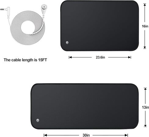 طقم بساط التأريض، سجاد التأريض للقلق وتخفيف الالتهاب. حصيرة أرضية للسرير، يمكن للعلاج الأرضي تحسين النوم والتعب، وتستخدم كوسادة أرضية للمنزل والمكتب. (16 * 23.6 بوصة) in Kuwait