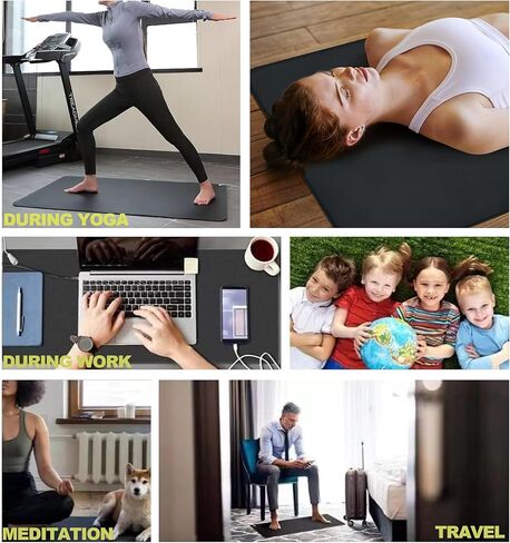 طقم بساط التأريض، سجاد التأريض للقلق وتخفيف الالتهاب. حصيرة أرضية للسرير، يمكن للعلاج الأرضي تحسين النوم والتعب، وتستخدم كوسادة أرضية للمنزل والمكتب. (16 * 23.6 بوصة) in Kuwait