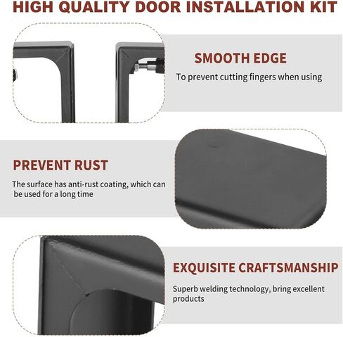 طقم أدوات تركيب الباب مكون من قطعتين لسهولة تركيب الباب - مجموعة أدوات تركيب الباب بدون استخدام اليدين لشخص واحد للأبواب التي يتراوح سمكها من 1.18 إلى 1.97 بوصة ووزن 330 رطلاً in Kuwait