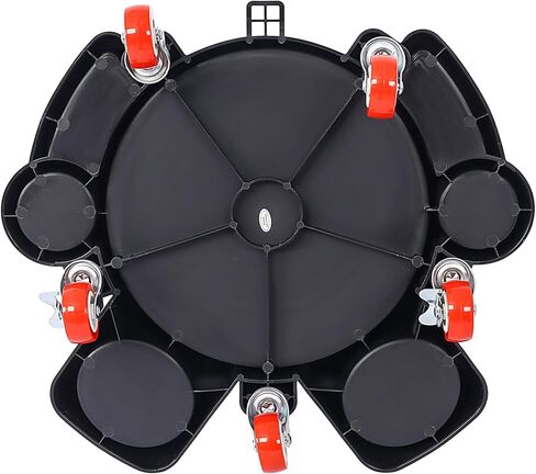 11.2 Inch Bucket Dolly 5 Gallon Heavy Duty Detailing Cart with 5 Rolling Swivel Casters 360 Degree Turning for Shop Garage Have a Bottom in Kuwait