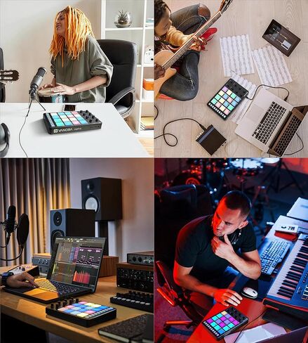 Vangoa Beat Maker Machine with 16 RGB Pads, Wireless USB Midi Velocity Drum Pad Controller 8 Knobs, Aftertouch Beating Machine with Note Repeat for Music Production Beginners, Daw, Mac, PC, Ipad in Kuwait