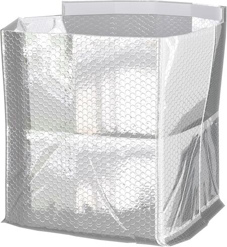 ABC PACK & SUPPLY 10 Pack Silver Foil Insulated Box Liners 11 x 8.5 x 5.5 inches. Shipping Boxes for Frozen Food, Odorless Insulated Containers. Leakproof Cold Shipping Boxes for Frozen Fish, Meat in Saudi Arabia