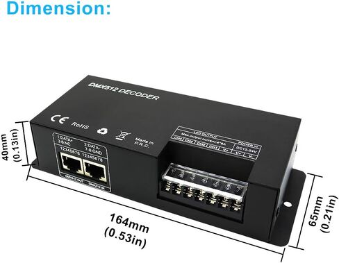 High Power 3 Channel 8A/CH Dmx Led Controller Led DMX 512 Decoder Dimmer Driver DC12V-24V for led rgb strip or lights in Kuwait