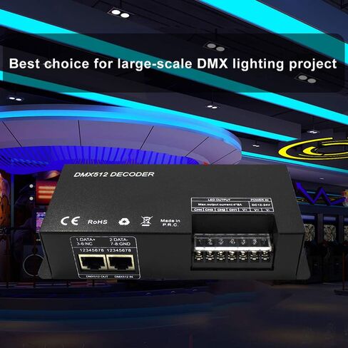 High Power 3 Channel 8A/CH Dmx Led Controller Led DMX 512 Decoder Dimmer Driver DC12V-24V for led rgb strip or lights in Kuwait