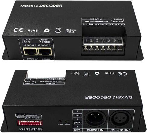 High Power 3 Channel 8A/CH Dmx Led Controller Led DMX 512 Decoder Dimmer Driver DC12V-24V for led rgb strip or lights in Kuwait