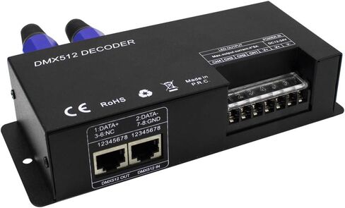 High Power 3 Channel 8A/CH Dmx Led Controller Led DMX 512 Decoder Dimmer Driver DC12V-24V for led rgb strip or lights in Kuwait