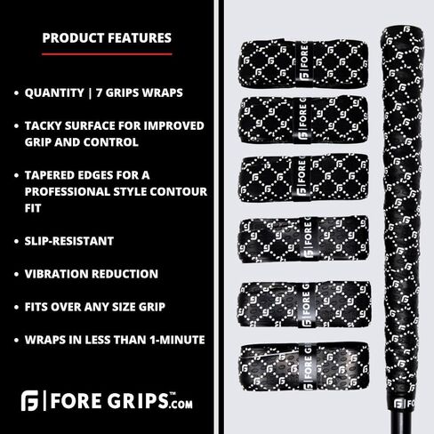 FORE GRIPS | GOLF'S #1 GRIP WRAP (7-PACK) - Eliminate the hassle of regripping - OPEN. WRAP. PLAY in Saudi Arabia