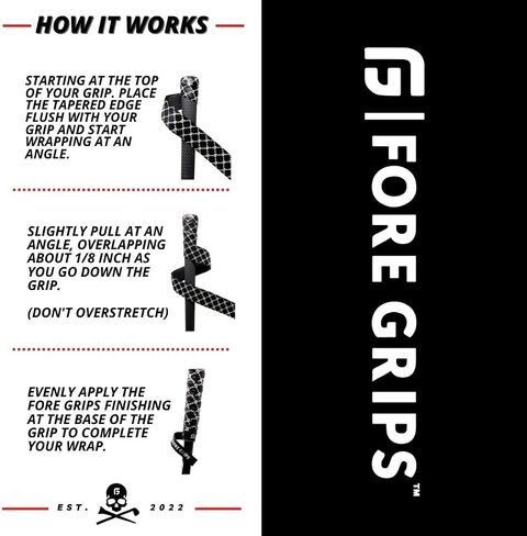 FORE GRIPS | GOLF'S #1 GRIP WRAP (7-PACK) - Eliminate the hassle of regripping - OPEN. WRAP. PLAY in Saudi Arabia