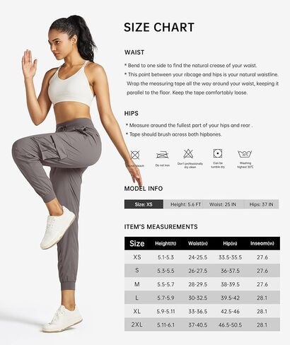 Willit Women's Studio Jogger Cargo Workout Hiking Track Pants Lightweight Athletic Dance Tapered Pants Quick Dry in Saudi Arabia