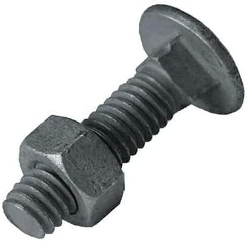 Carriage Bolt 5/16" x 1-1/2" Galvanized Bulk Carriage Bolt | Coarse Thread 1-1/2 inches Long | 100 Bolts and 100 Nuts | Chain Link Fence Carriage Bolt in Saudi Arabia