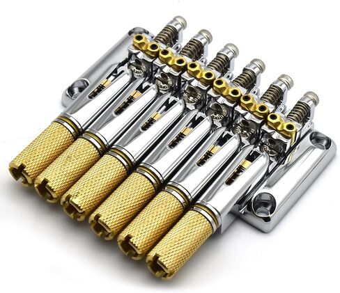 Headless Guitar Bridge 6-String Headless Electric Guitar Bridges (Chrome) in Saudi Arabia