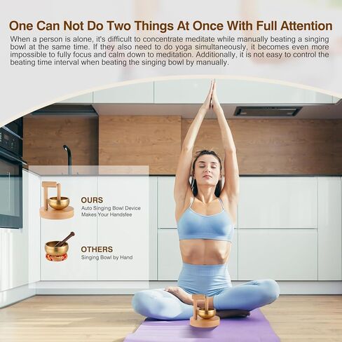 مجموعة أوعية الغناء التلقائي - أوعية الصوت التبتية الأصلية الحاصلة على براءة اختراع مطروقة يدويًا في نيبال للتأمل العميق، اليوغا شاكرا شفاء الذهن، وعاء الغناء التلقائي يجعل حر اليدين in Kuwait