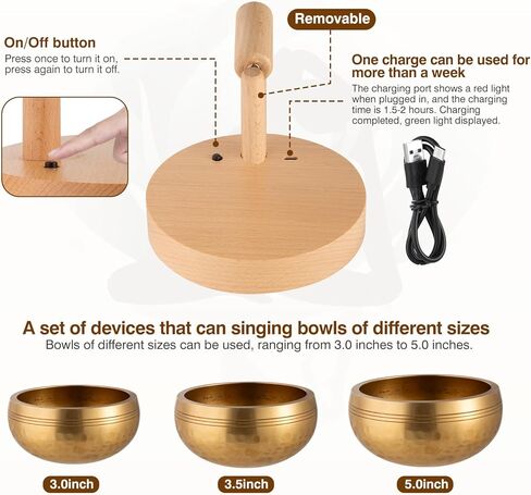 مجموعة أوعية الغناء التلقائي - أوعية الصوت التبتية الأصلية الحاصلة على براءة اختراع مطروقة يدويًا في نيبال للتأمل العميق، اليوغا شاكرا شفاء الذهن، وعاء الغناء التلقائي يجعل حر اليدين in Kuwait
