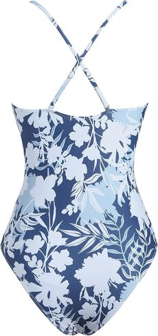 ZAFUL Women's One Piece Swimsuits Twist Front Adjustable Straps Ruched Swimwear Tummy Control V Neck Bathing Suits in Saudi Arabia