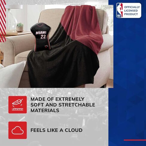 Northwest NBA Travel Jimmy Butler Jersey Cloud Pillow Bedding Accessories (Miami Heat - Black) in Saudi Arabia