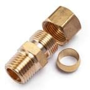 5 PC - Compression Brass Fitting 1/4" OD Tube X 1/4" NPT Male Pipe