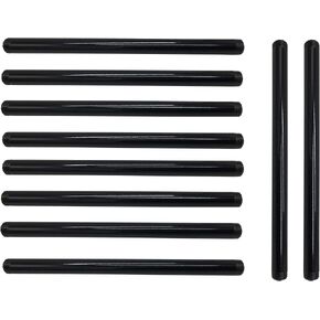 3/4 Inch Mallealbe Cast Iron Pipe, Pre Cut, Industrial Steel Black Fits Standard One Half Inch Black Threaded Pipes Nipples and Fittings, Build Vintage DIY Furniture, 10 Pack (8 Inch Length)