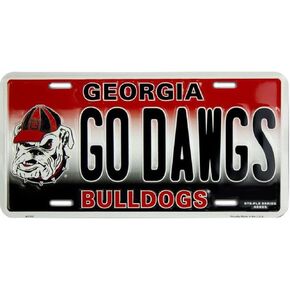 Parody License Plate | Georgia Bulldogs | 12" x 6" Decorative License Plate | Decoration Plate for Vehicle/Wall | Man Cave Decorations | Made in The USA