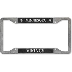 Rico Industries NFL Football Minnesota Vikings Pewter License Plate Frame 12" x 6"