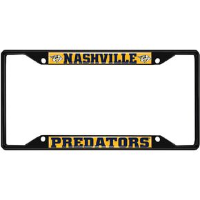 FANMATS 31386 Nashville Predators Metal License Plate Frame Black Finish