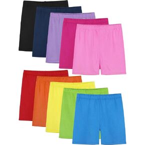 10 Pack Girls Dance Shorts Cartwheel Shorts for Girls Toddler Biker Under Dress Multi-Color Kids Bike Shorts