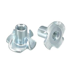 uxcell M4 4 Pronged Tee Nut T-Nut for Table Legs Rock Climbing Wall Woodwork Holds Wood Cabinetry 20pcs