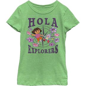 Nickelodeon Dora Hola Explorers Girls Short Sleeve Tee Shirt