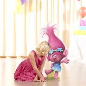 Star Cutouts, Trolls Poppy, Cardboard Cutout Standup, Movie-Themed Life-Size Stand-In - 37" x 19"