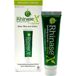 Rhinase X Nasal Gel | Less Sneezing, Itchiness, Nasal drip and Congestion | Mores Than Just Saline | Now with Xylitol | Long Lasting Symptom Relief from Nasal Dryness | (1 oz.)