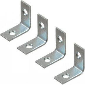 1" x 1" x 1/2" (4 Pack) Corner Brace with 8 pcs 1/2" x 6 Gauge Flat Head Phillips Screws
