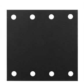 4 PCS 6" Black Flat Straight Mending Bracket Plate, Steel Joint Thickness 1/8", Flat Fixing Repair Tie Plate Corner Brace for Furniture, Wood Timber Connectors