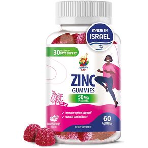 Zinc Gummies for Adults - Zinc Chewable Gummy for Immune Support - Powerful Natural Antioxidant Non-GMO Supplement for Children Men Woman Adults