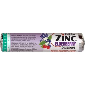 Thera Zinc Elderberry Lozenges, 14 Count (Pack of 12)