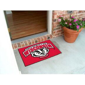 FANMATS 5114 NCAA - Wisconsin Badgers Starter Mat Accent Rug - 19in. x 30in. | Sports Fan Home Decor Rug and Tailgating Mat - Badger Logo