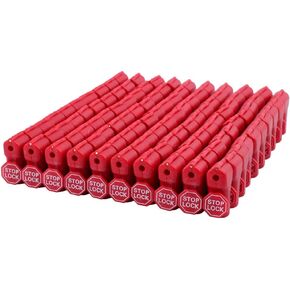 Peg Hook Locks Stop Lock 100pcs Plastic red Stop Locks Anti Theft Lock