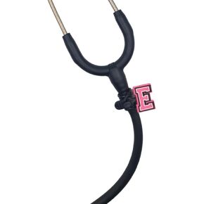 Stethoscope Charms - letter pink E - Medical Gift