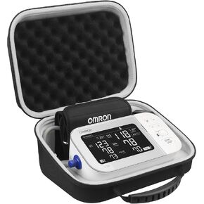 BOVKE Hard Carrying Case for OMRON Platinum BP5450 OMRON Gold BP5350 OMRON 7 Series BP7350 OMRON 10 Series BP7450 Wireless Blood Pressure Monitor, Extra Room fits Premium Upper Arm Cuff, Black